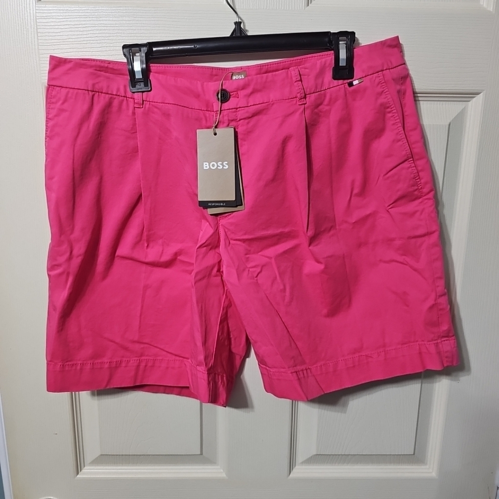 Boss Bermuda Shorts C‎ Taggie D Chino Shorts Pink Women's Size 14 New With Tags